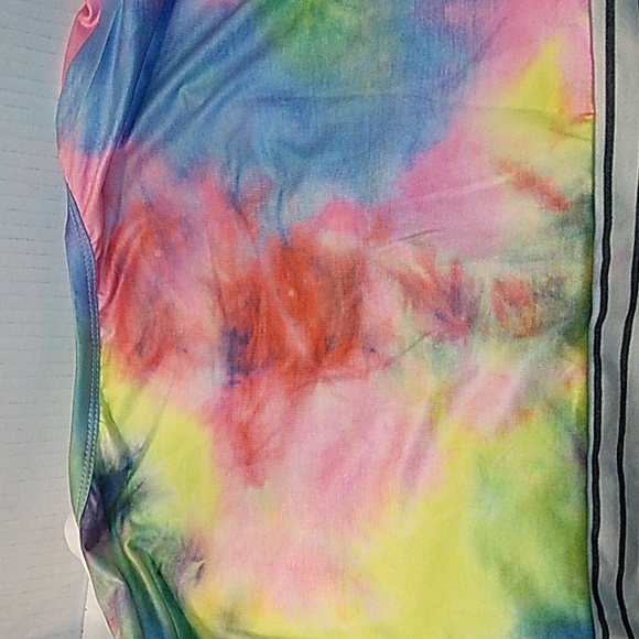 NWT☆Gorgeous Women's Long Sleeve Tie-Dye Colorblock Button Down Henley Tunic - Picture 11 of 14